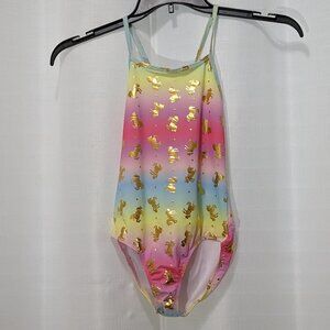 Young Heart  Swim One Piece   Size 10 Multi-Color